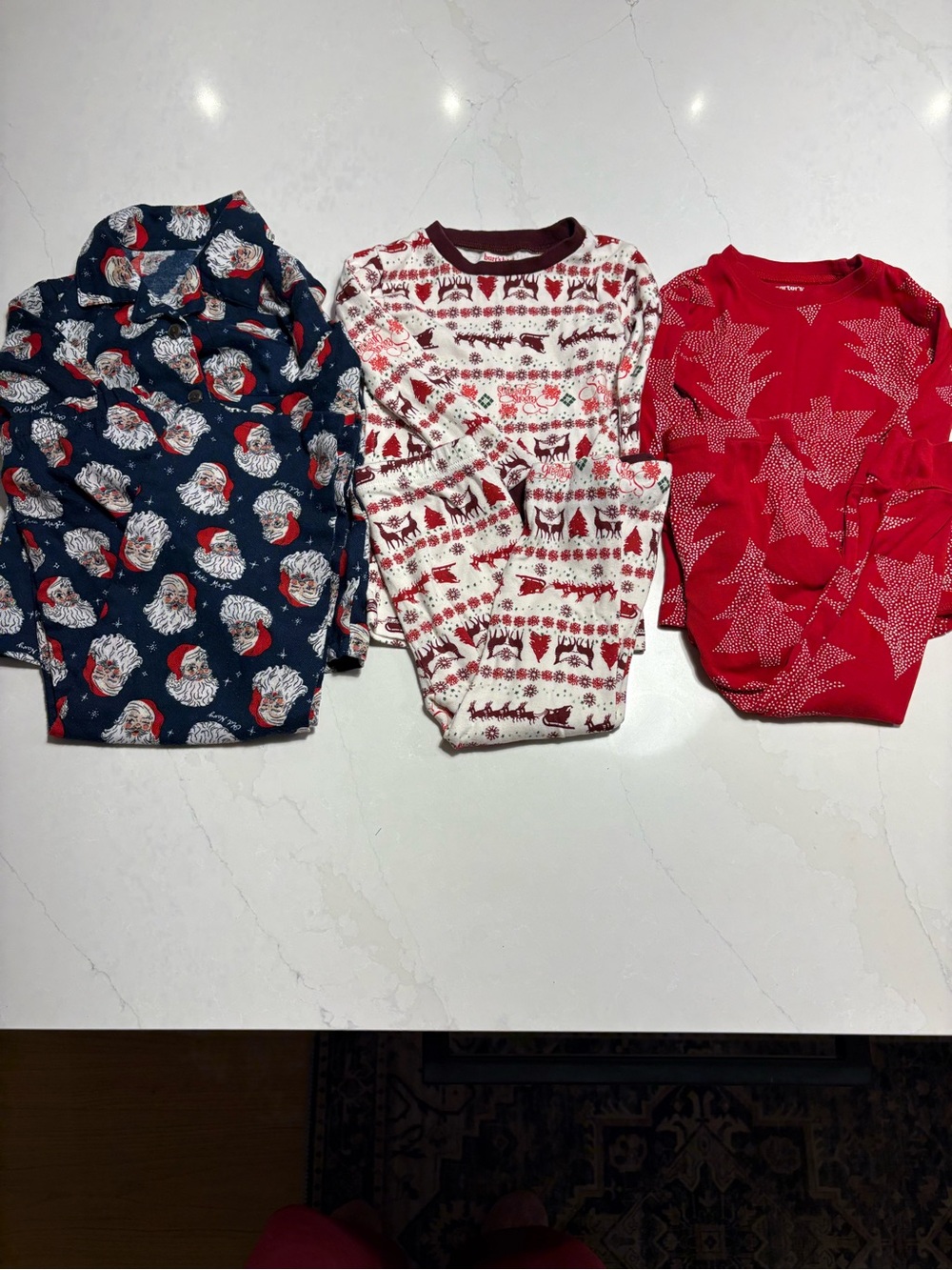 3T Christmas PJ lot - old navy, carters,Burt’s bees